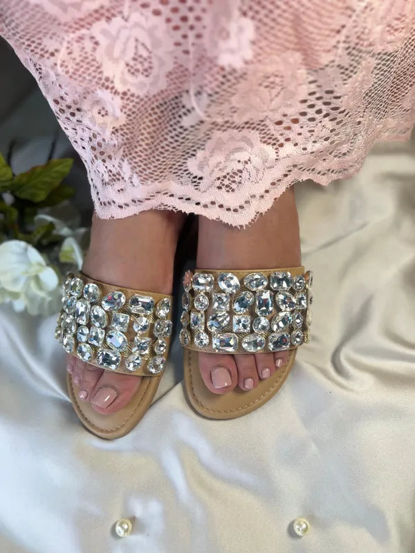 Silver_Polyster_Crystal_Luxe_Slide_Flats_For_Women