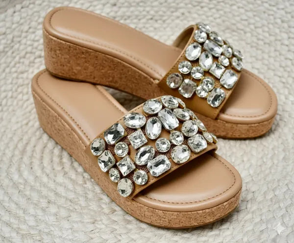 Brown_Polyster_Belezza_(Wedges)_For_Women