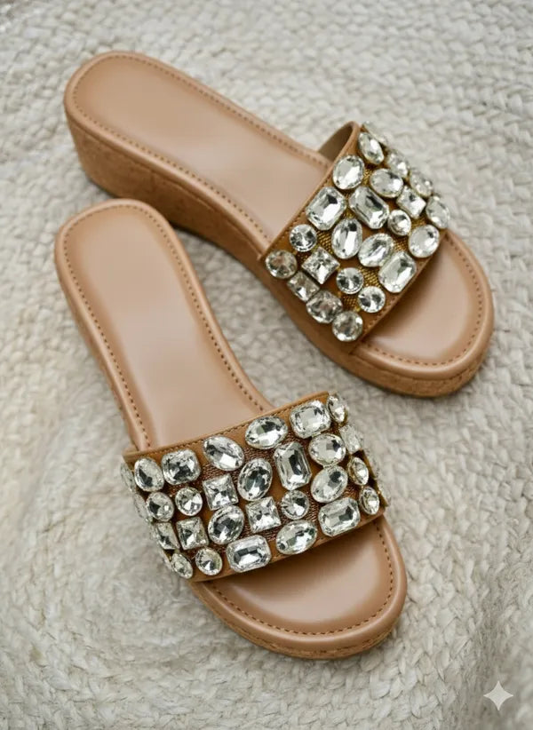 Brown_Polyster_Belezza_(Wedges)_For_Women